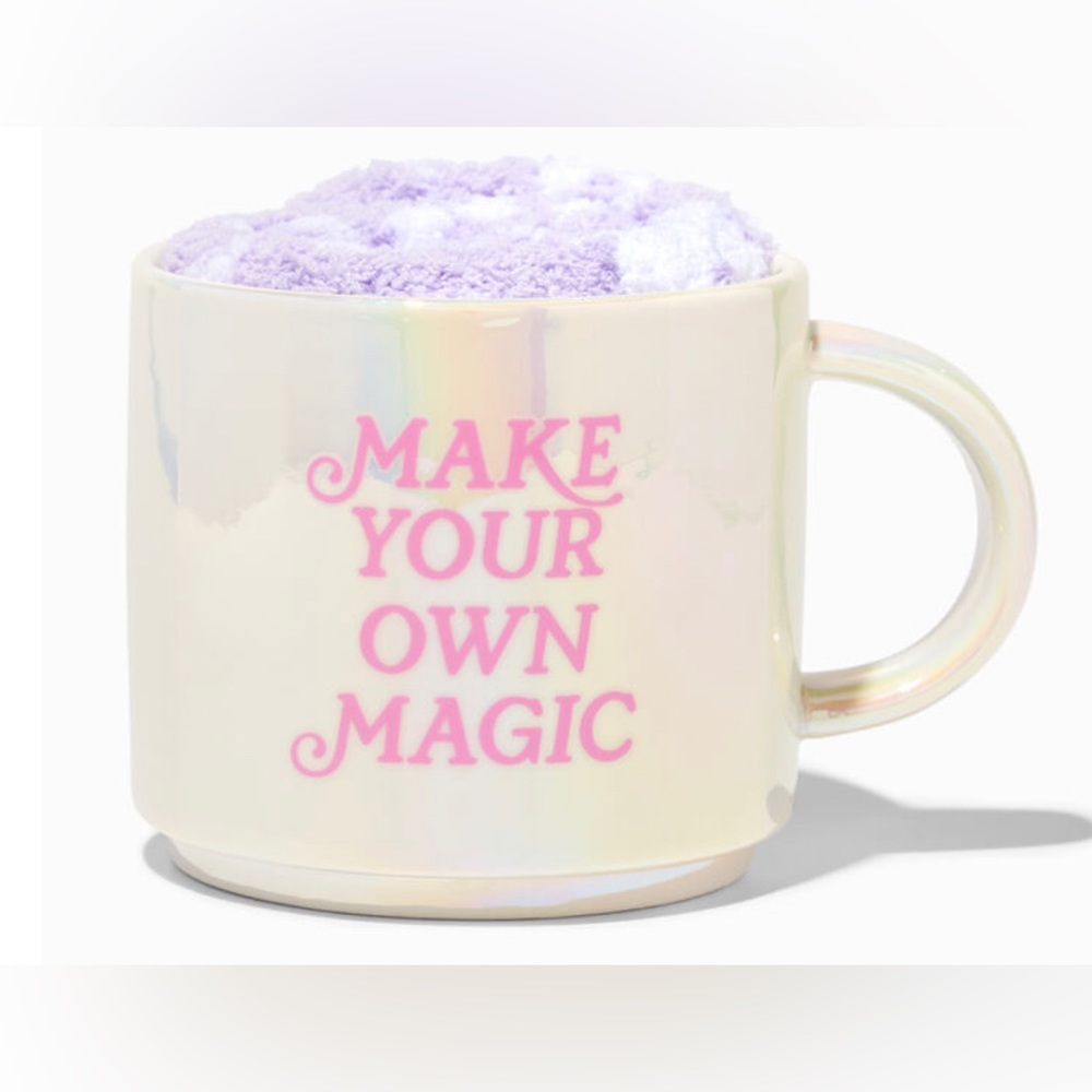 💐Make Your Own Magic' Mug & Slipper Socks Gift Set 🔮